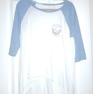 Baseball style graphic tee